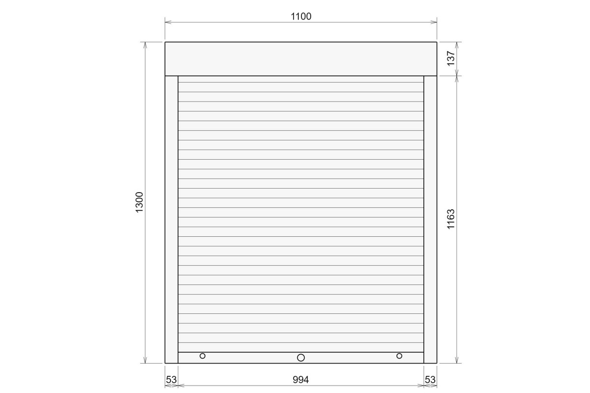 Защитные алюминиевые ролеты Comfort Line 1100-1300 мм P55