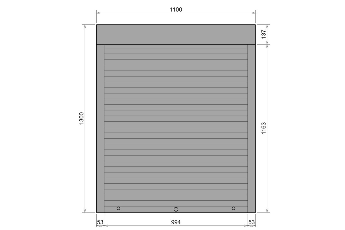 Защитные алюминиевые ролеты Comfort Line 1100-1300 мм P55