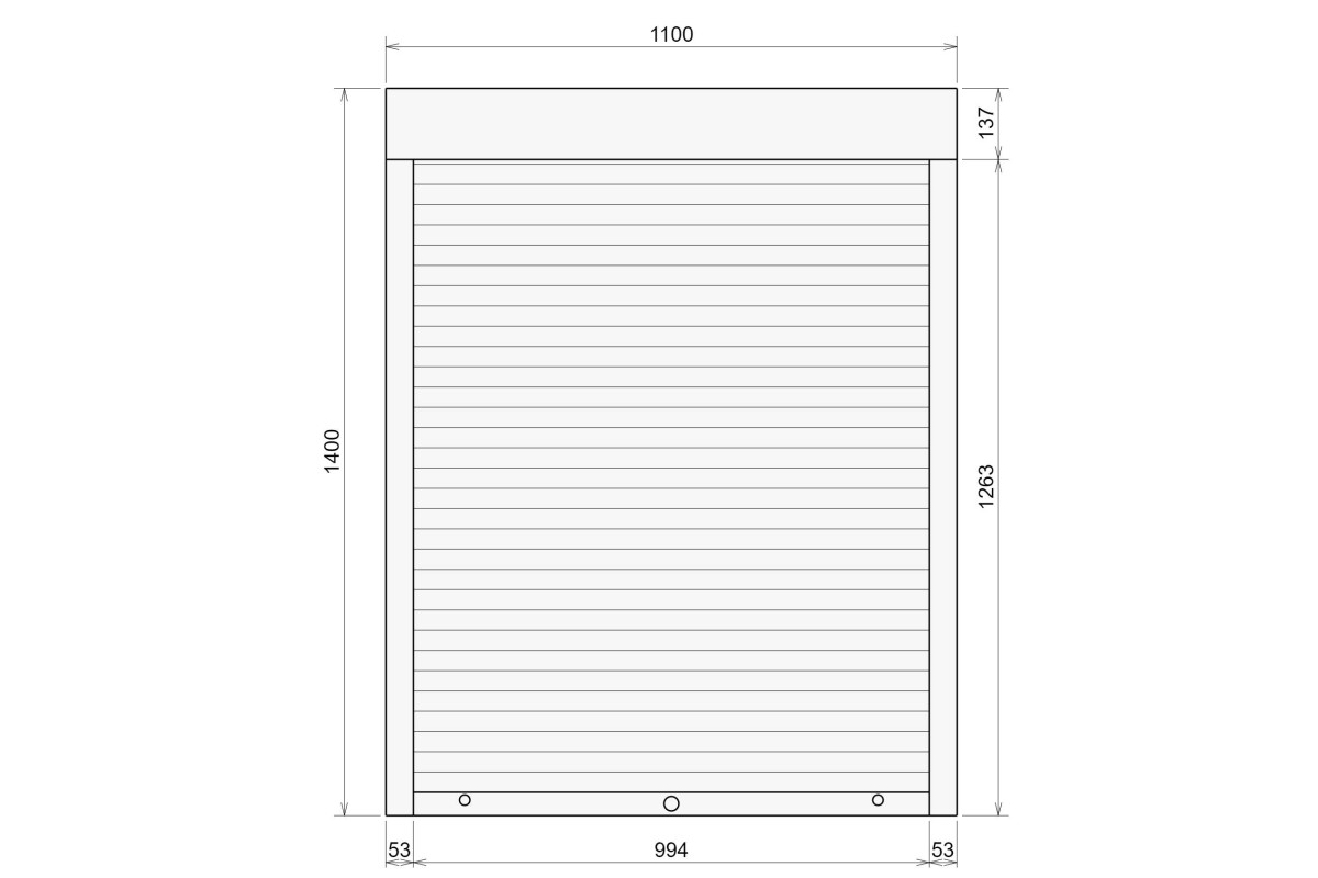 Защитные алюминиевые ролеты Comfort Line 1100-1400 мм P55