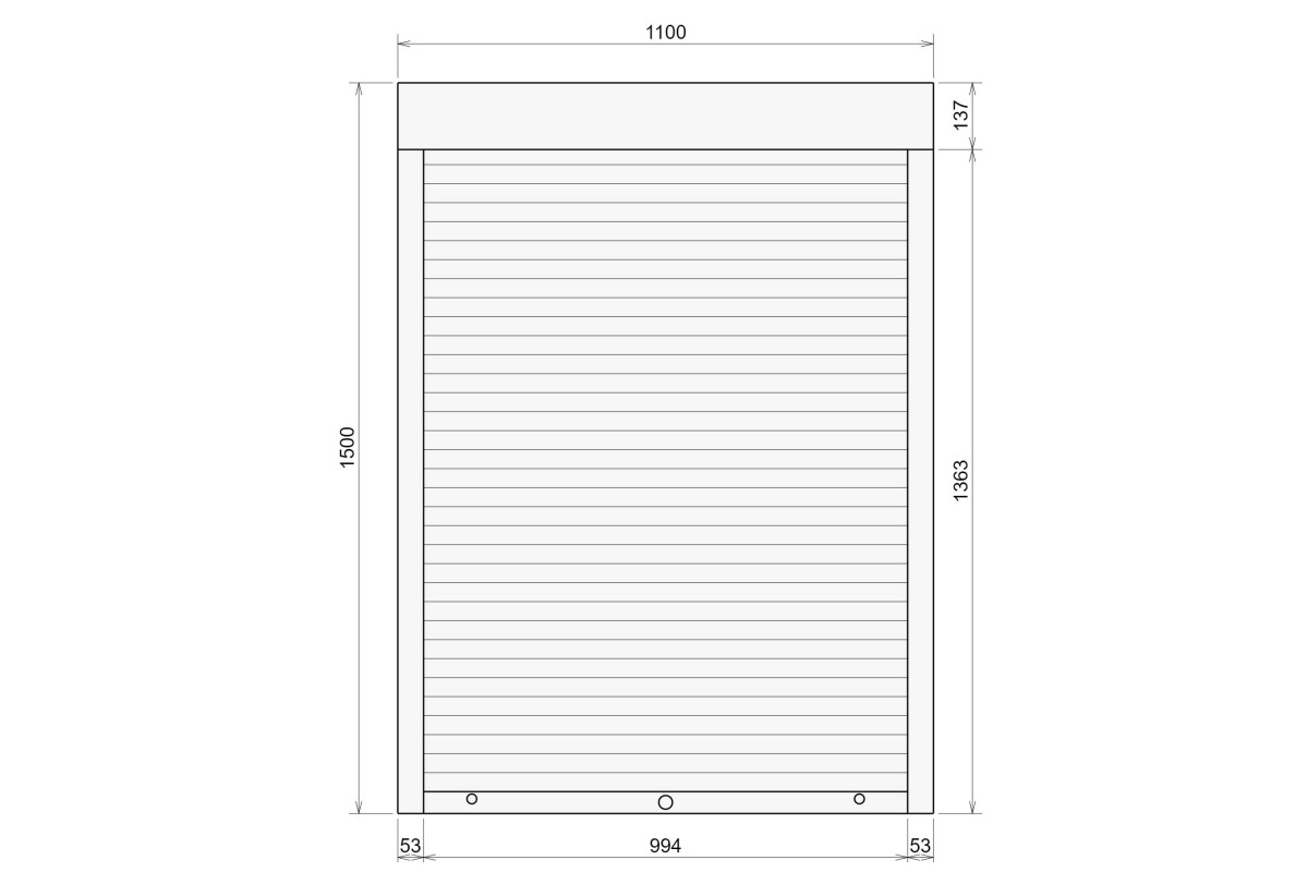 Защитные алюминиевые ролеты Comfort Line 1100-1500 мм P55