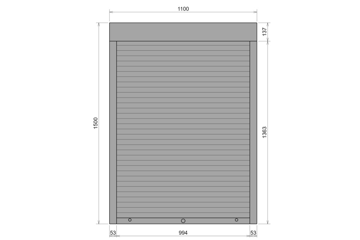 Защитные алюминиевые ролеты Comfort Line 1100-1500 мм P55