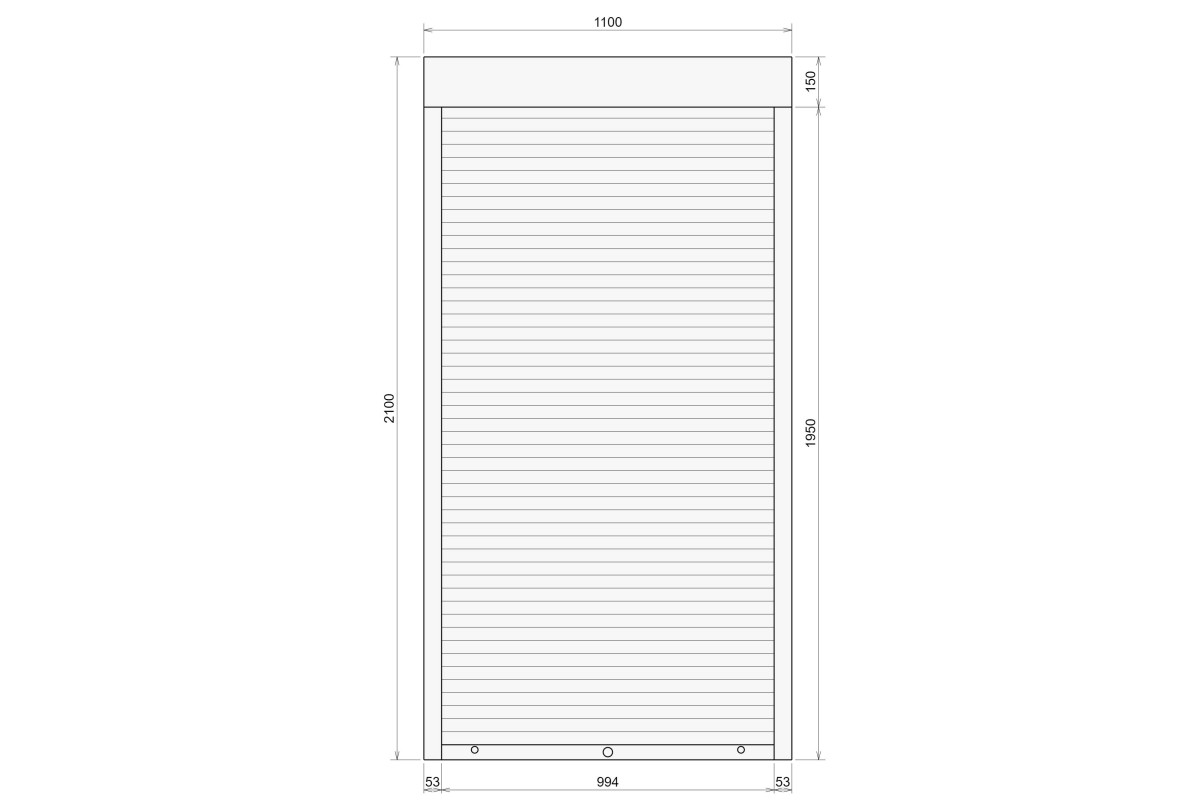Защитные алюминиевые ролеты Comfort Line 1100-2100 мм P55