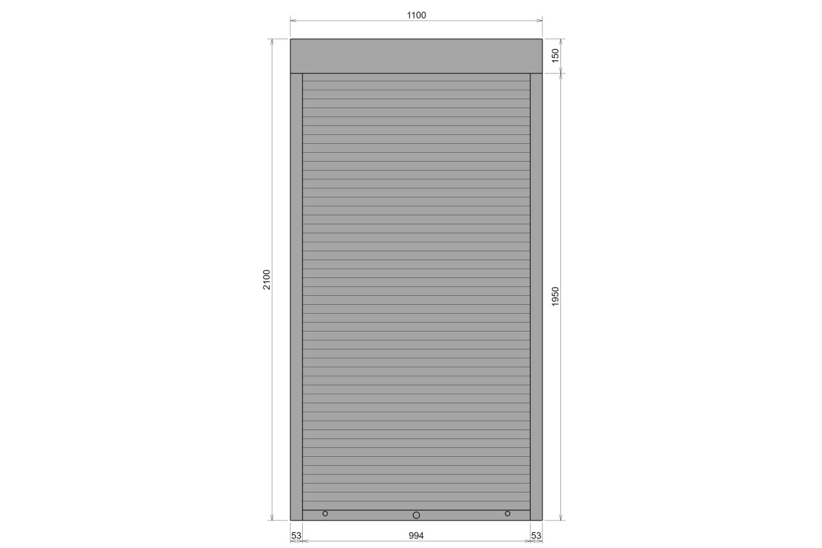 Защитные алюминиевые ролеты Comfort Line 1100-2100 мм P55