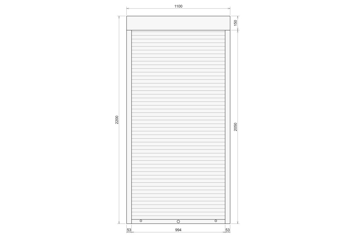 Защитные алюминиевые ролеты Comfort Line 1100-2200 мм P55