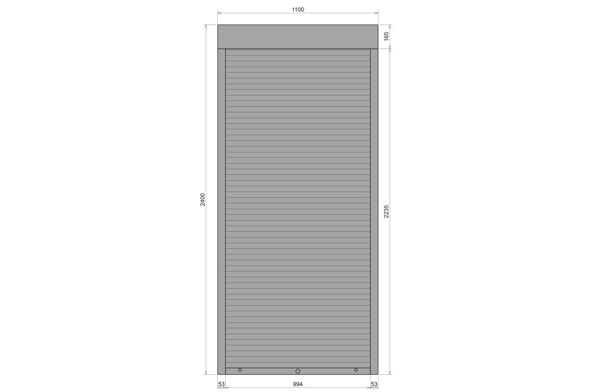 Защитные алюминиевые ролеты Comfort Line 1100-2400 мм P55