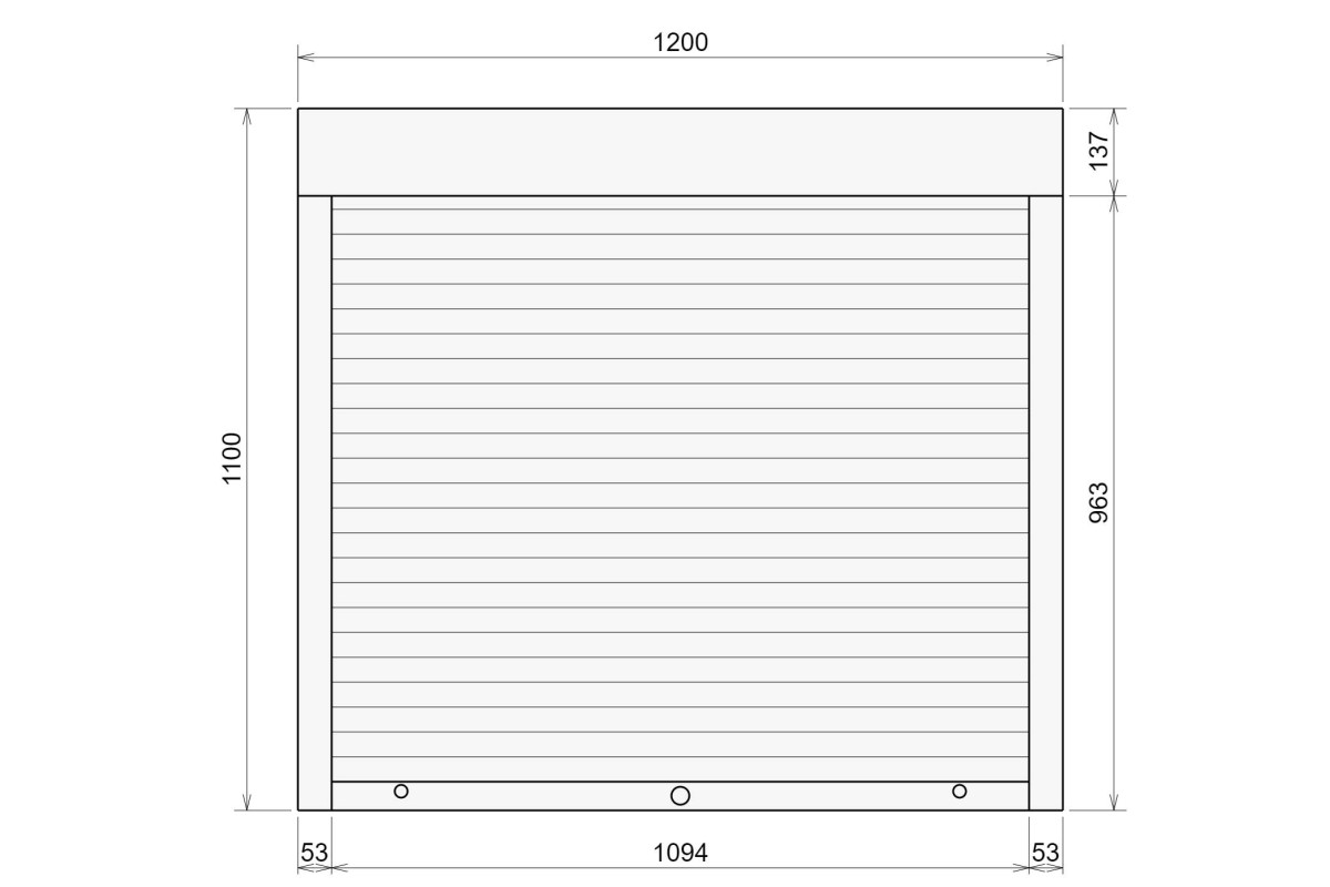 Защитные алюминиевые ролеты Comfort Line 1200-1100 мм P55