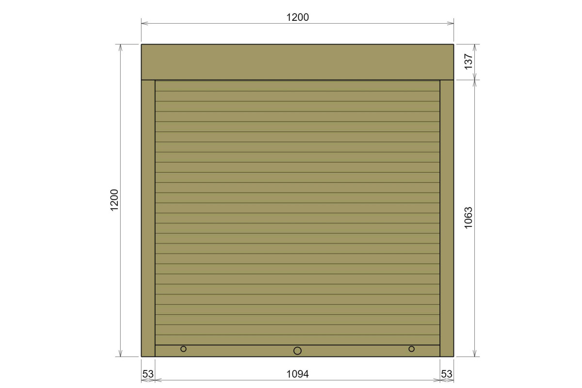 Защитные алюминиевые ролеты Comfort Line 1200-1200 мм P55
