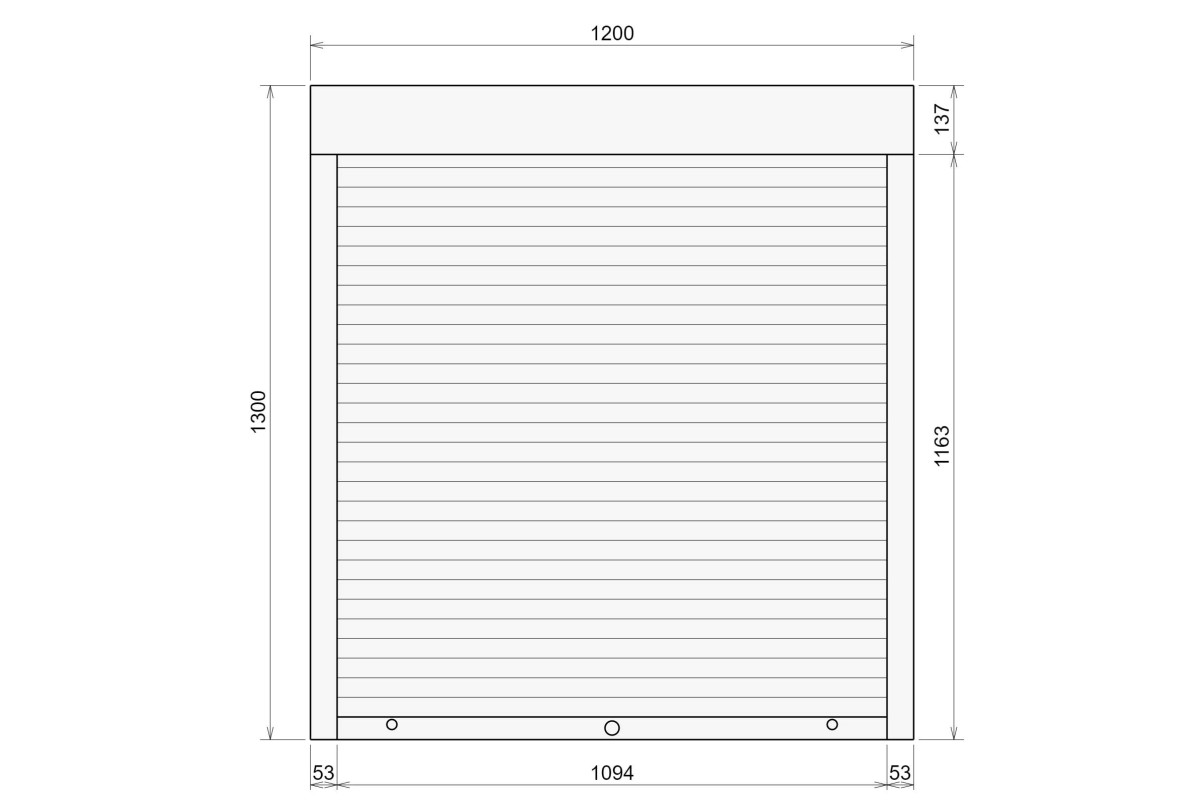 Защитные алюминиевые ролеты Comfort Line 1200-1300 мм P55