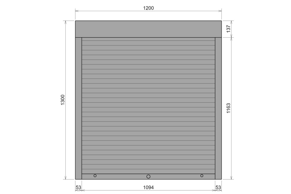 Защитные алюминиевые ролеты Comfort Line 1200-1300 мм P55