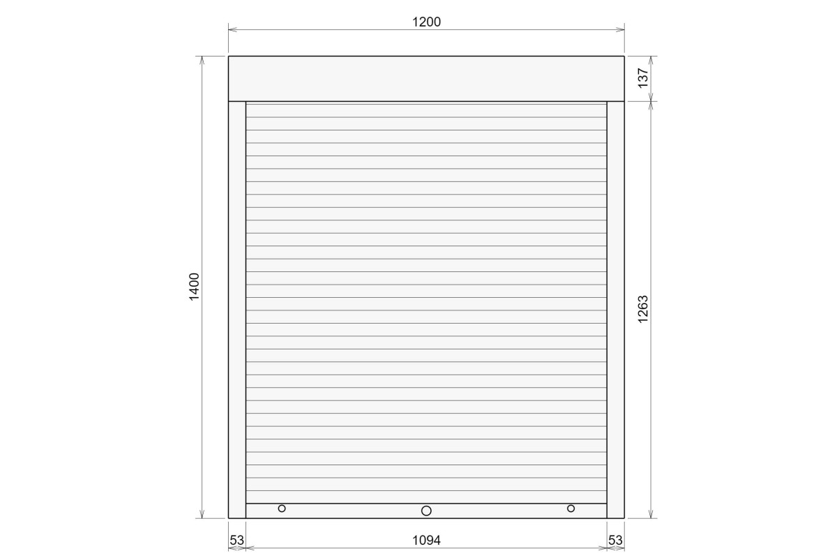 Защитные алюминиевые ролеты Comfort Line 1200-1400 мм P55