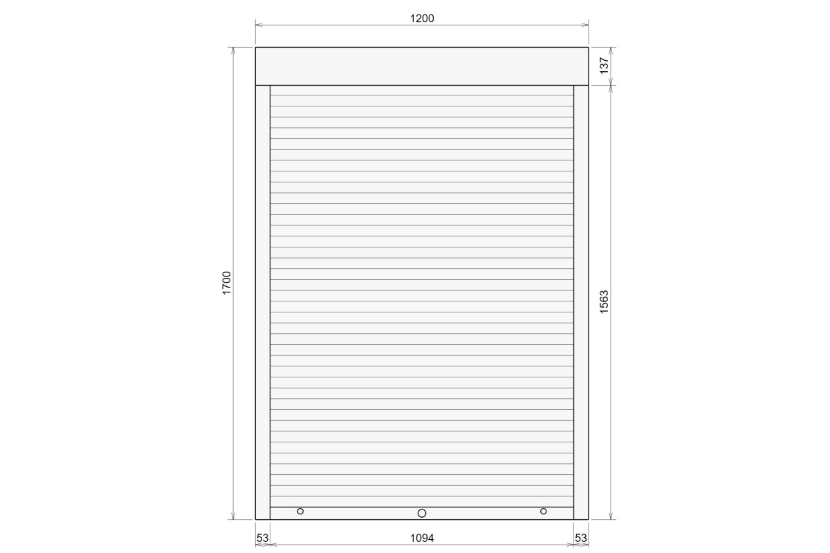 Защитные алюминиевые ролеты Comfort Line 1200-1700 мм P55
