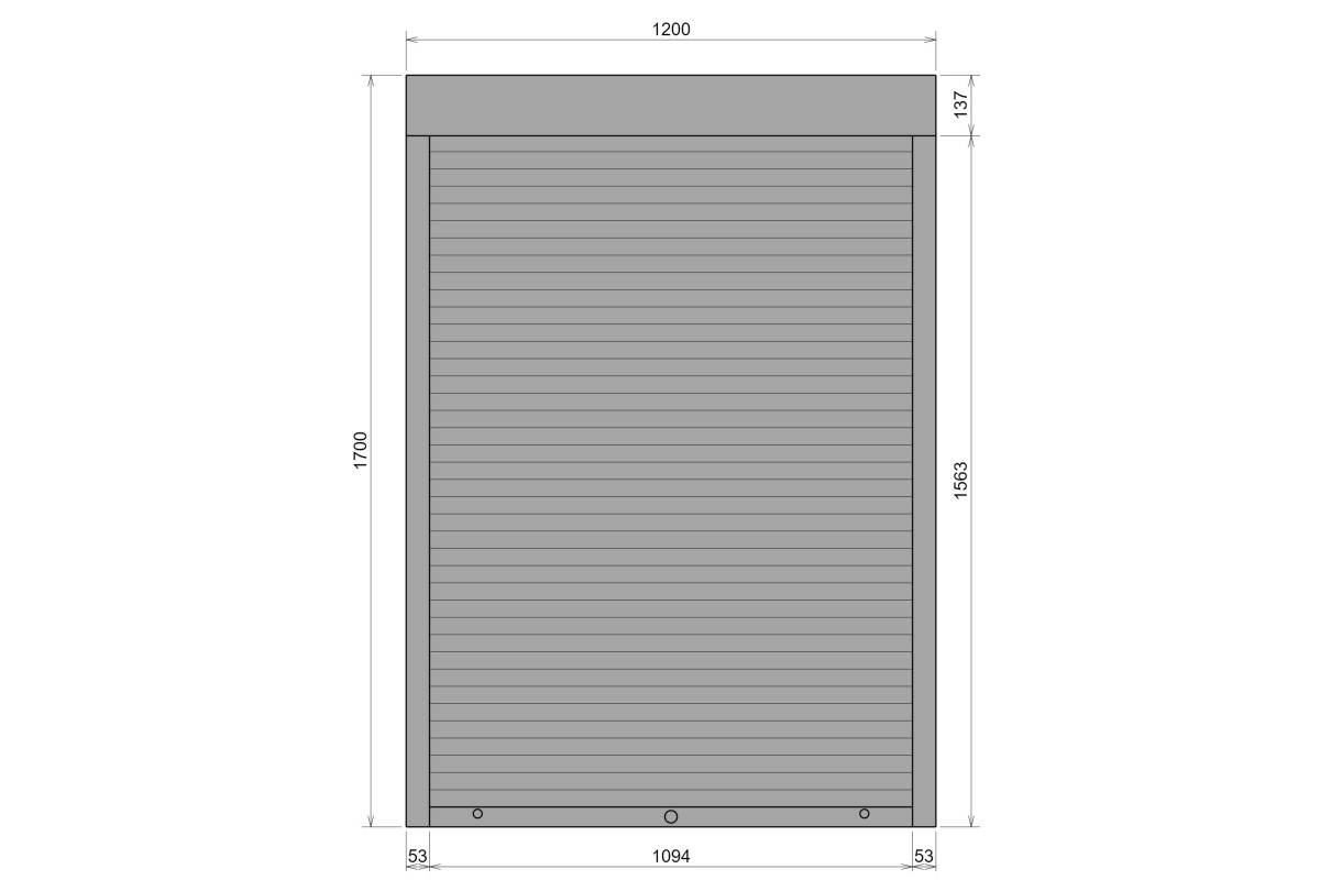 Защитные алюминиевые ролеты Comfort Line 1200-1700 мм P55
