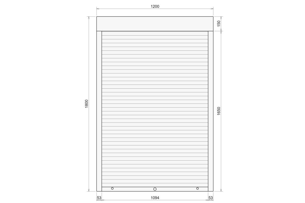 Защитные алюминиевые ролеты Comfort Line 1200-1800 мм P55