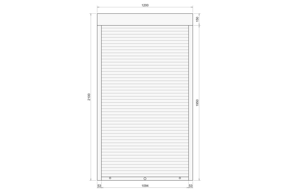 Защитные алюминиевые ролеты Comfort Line 1200-2100 мм P55