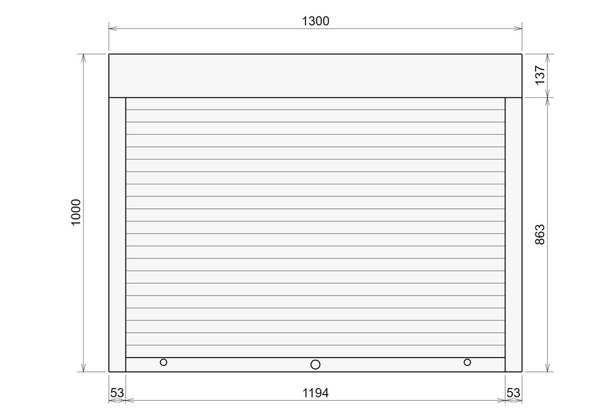 Защитные алюминиевые ролеты Comfort Line 1300-1000 мм P55