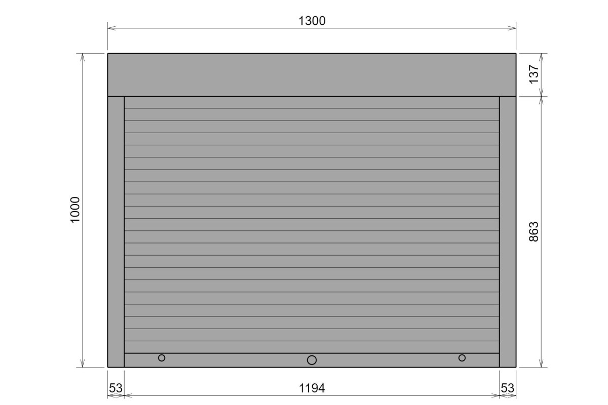 Защитные алюминиевые ролеты Comfort Line 1300-1000 мм P55