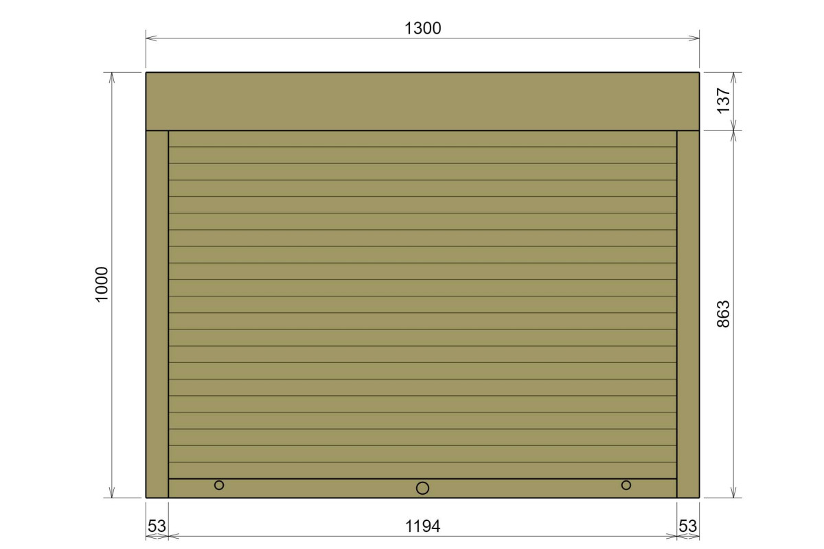Защитные алюминиевые ролеты Comfort Line 1300-1000 мм P55