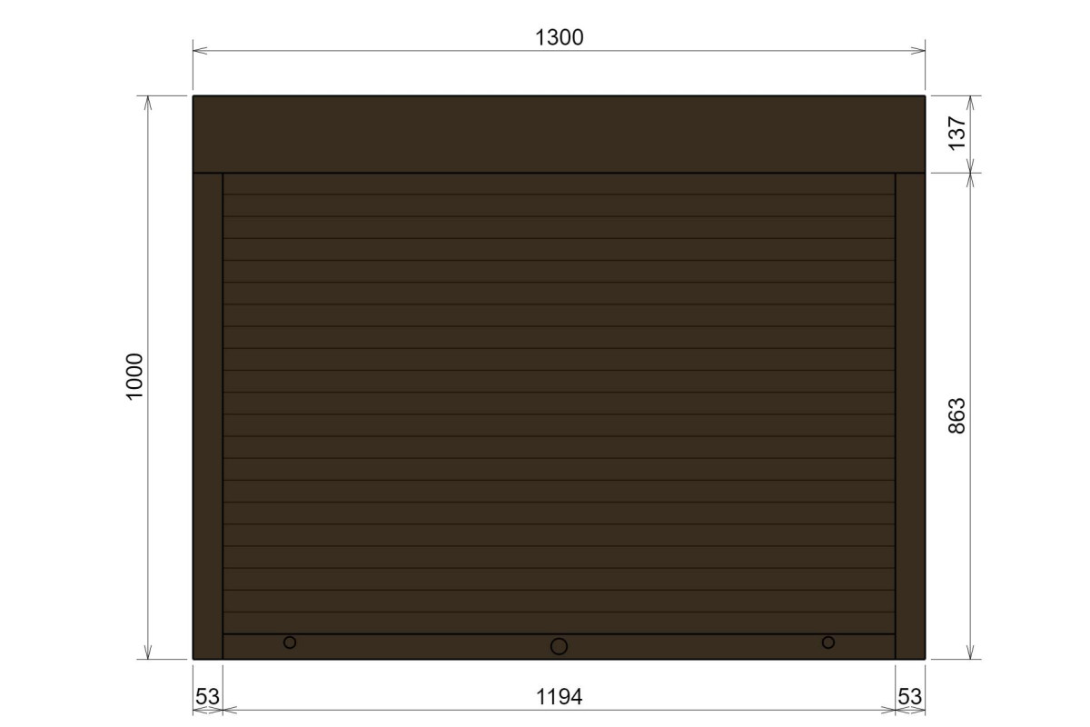 Защитные алюминиевые ролеты Comfort Line 1300-1000 мм P55