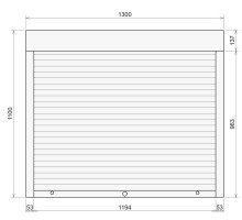 Защитные алюминиевые ролеты Comfort Line 1300-1100 мм P55