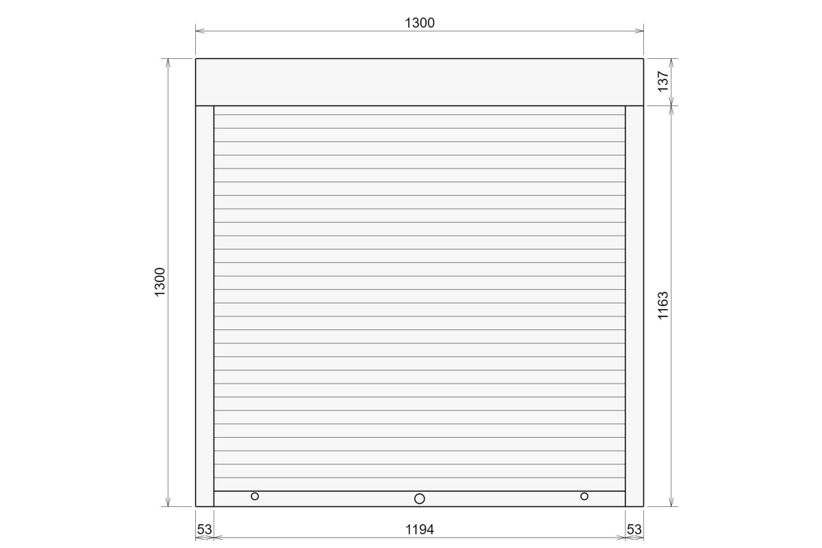 Защитные алюминиевые ролеты Comfort Line 1300-1300 мм P55