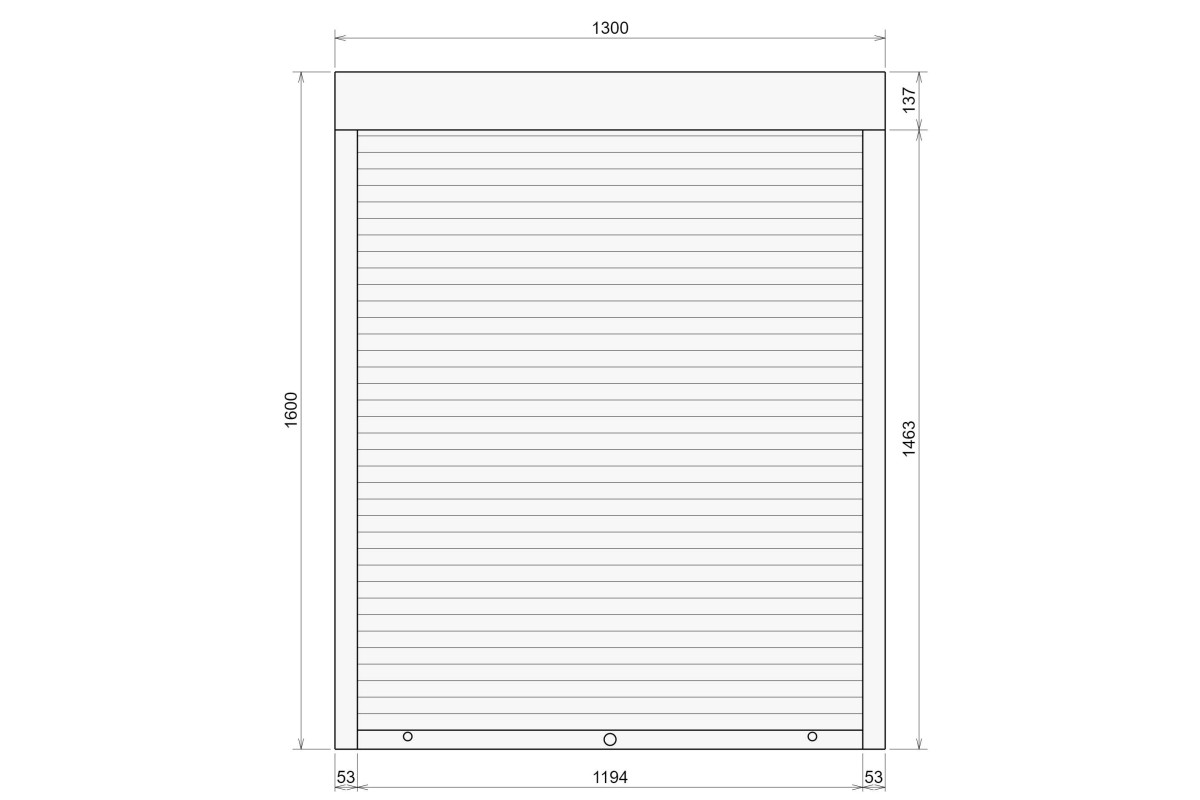 Защитные алюминиевые ролеты Comfort Line 1300-1600 мм P55