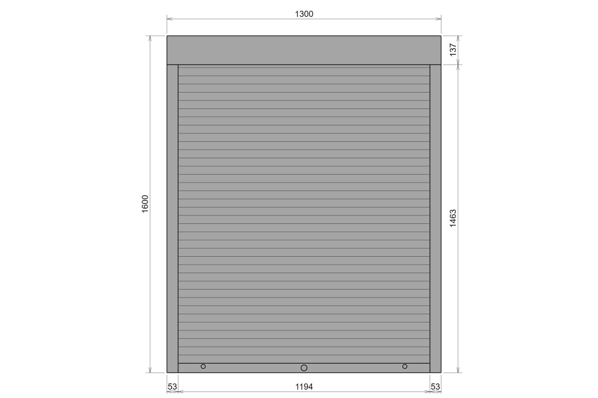 Защитные алюминиевые ролеты Comfort Line 1300-1600 мм P55