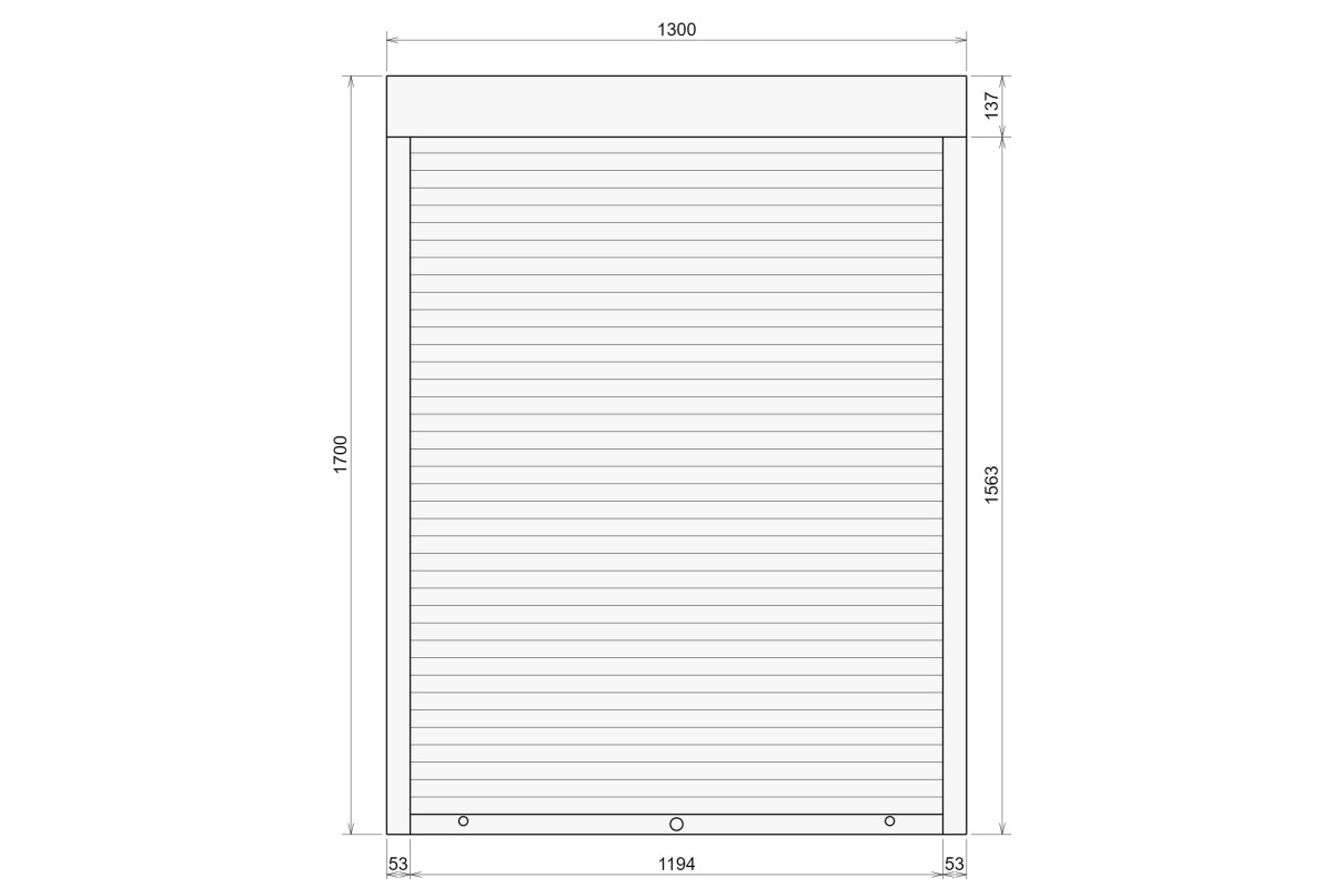 Защитные алюминиевые ролеты Comfort Line 1300-1700 мм P55