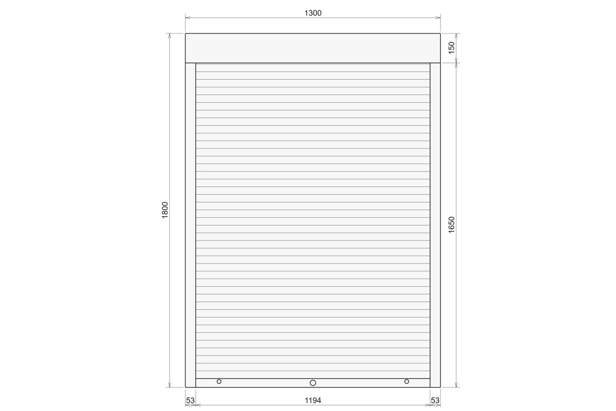 Защитные алюминиевые ролеты Comfort Line 1300-1800 мм P55