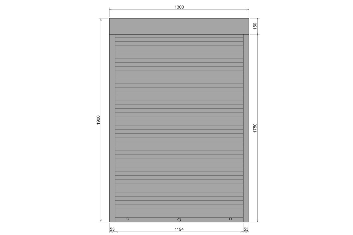 Защитные алюминиевые ролеты Comfort Line 1300-1900 мм P55