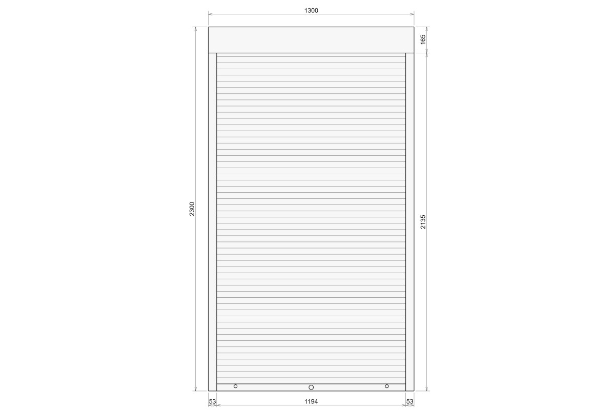 Защитные алюминиевые ролеты Comfort Line 1300-2300 мм P55