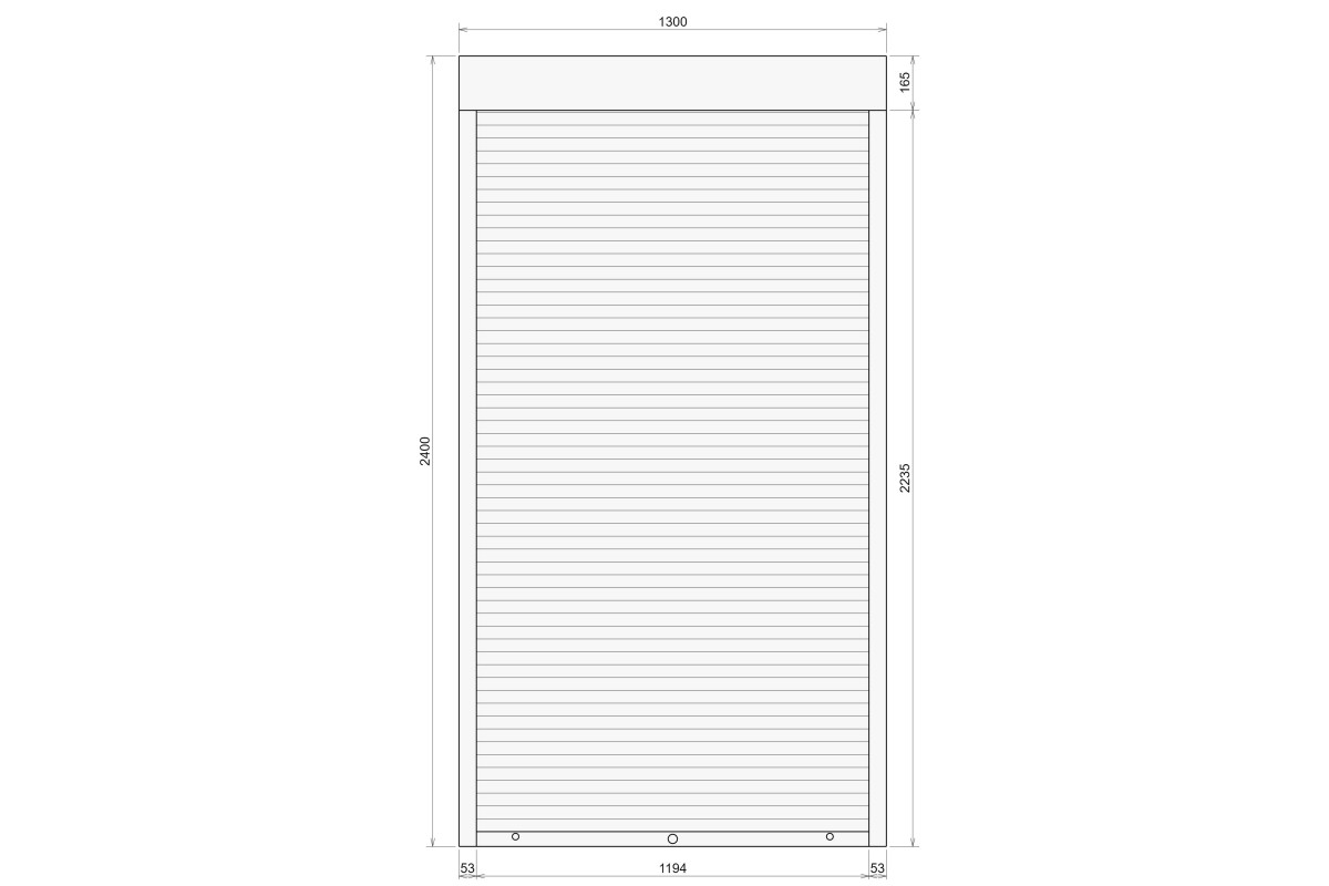 Защитные алюминиевые ролеты Comfort Line 1300-2400 мм P55
