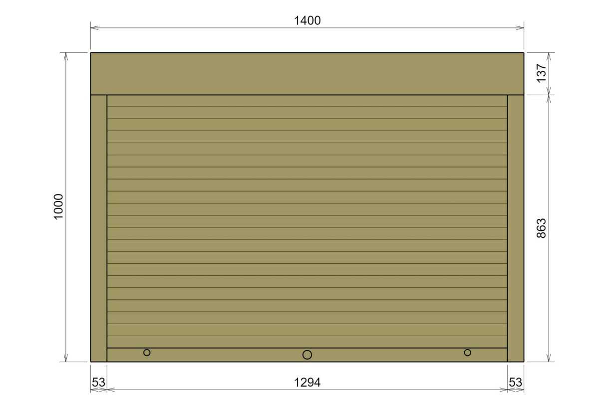 Защитные алюминиевые ролеты Comfort Line 1400-1000 мм P55