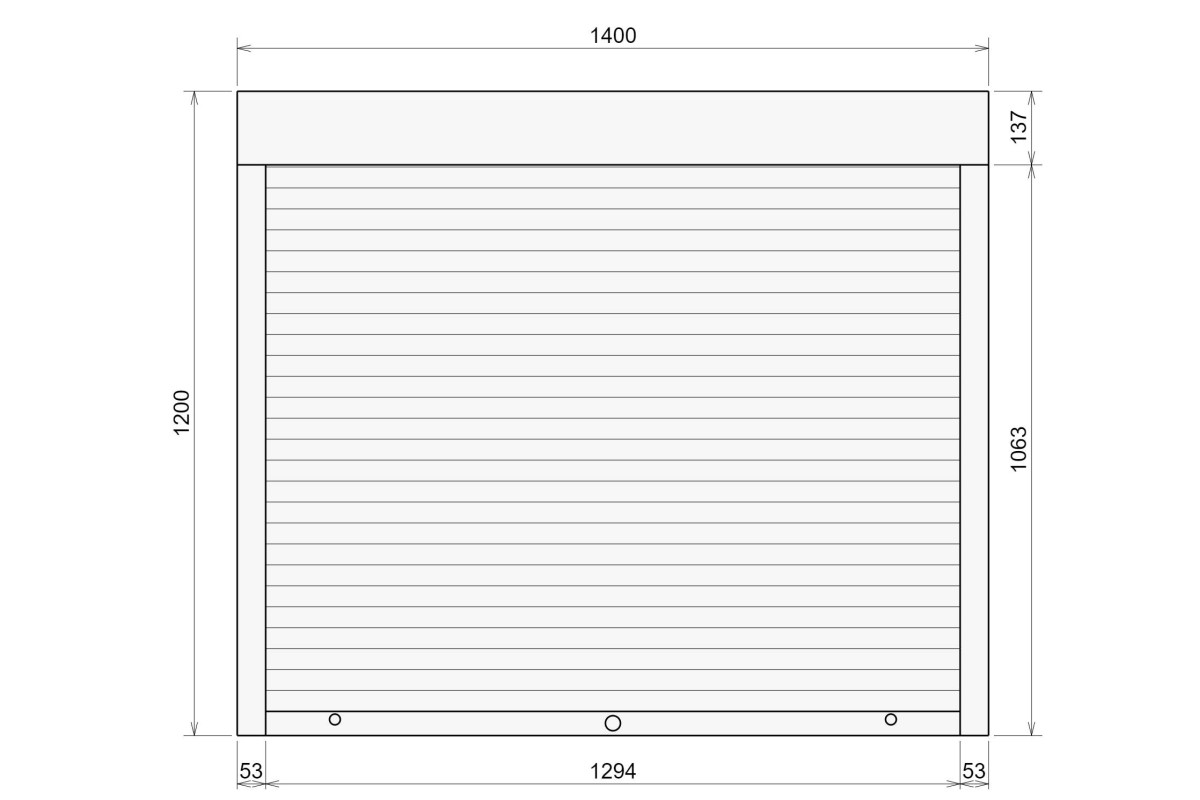 Защитные алюминиевые ролеты Comfort Line 1400-1200 мм P55