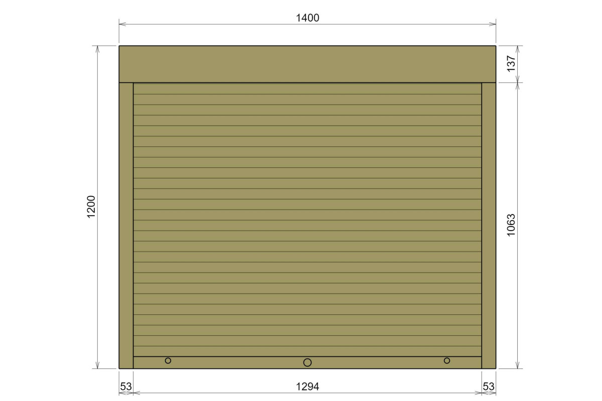 Защитные алюминиевые ролеты Comfort Line 1400-1200 мм P55
