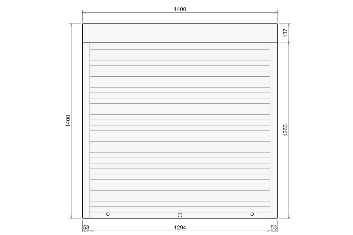 Защитные алюминиевые ролеты Comfort Line 1400-1400 мм P55