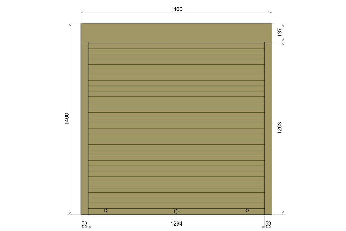 Защитные алюминиевые ролеты Comfort Line 1400-1400 мм P55