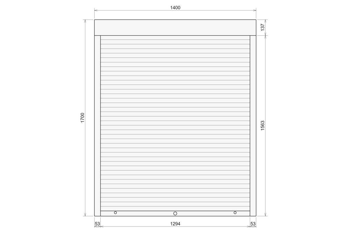 Защитные алюминиевые ролеты Comfort Line 1400-1700 мм P55