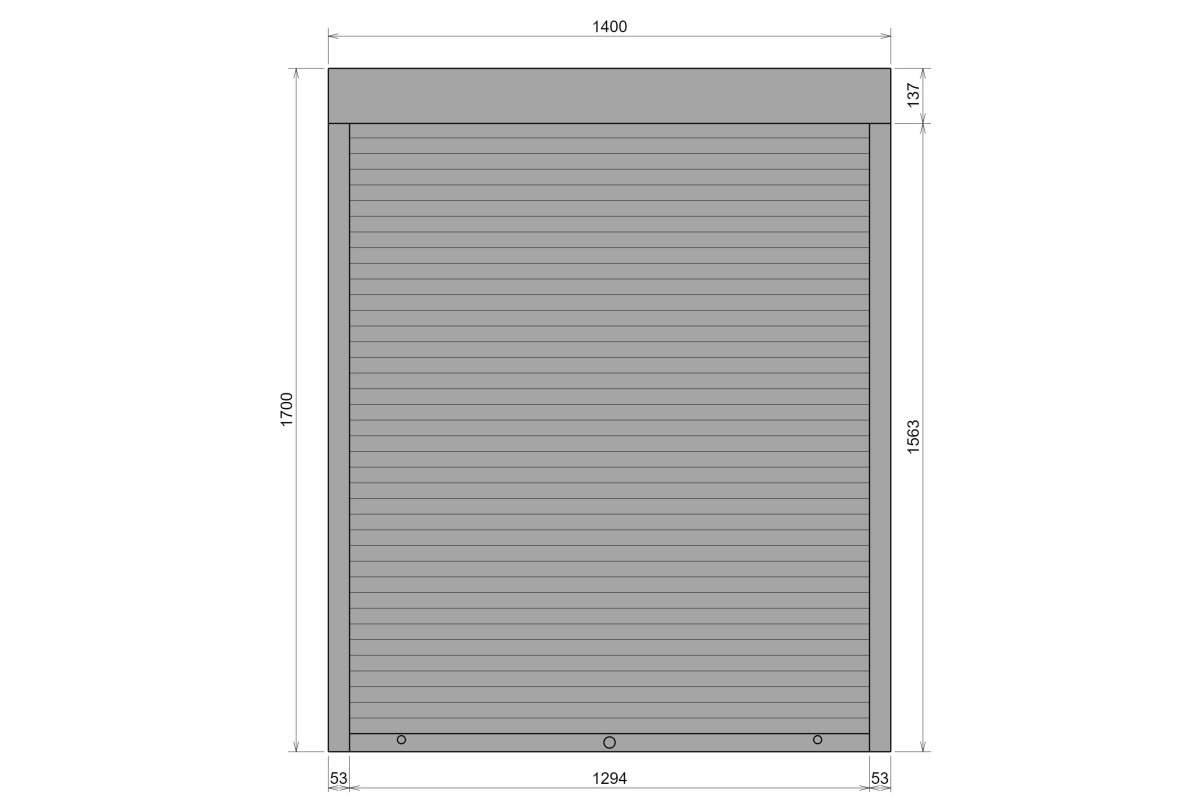 Защитные алюминиевые ролеты Comfort Line 1400-1700 мм P55
