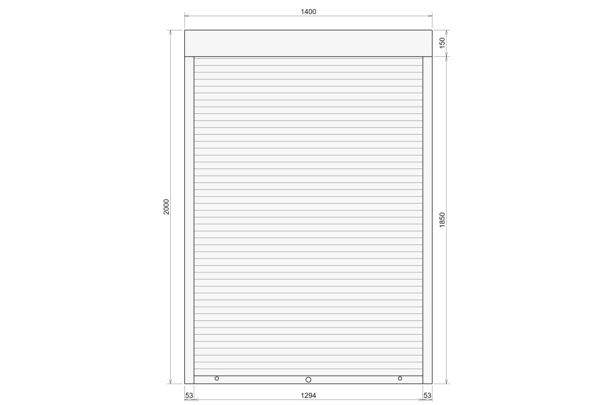 Защитные алюминиевые ролеты Comfort Line 1400-2000 мм P55