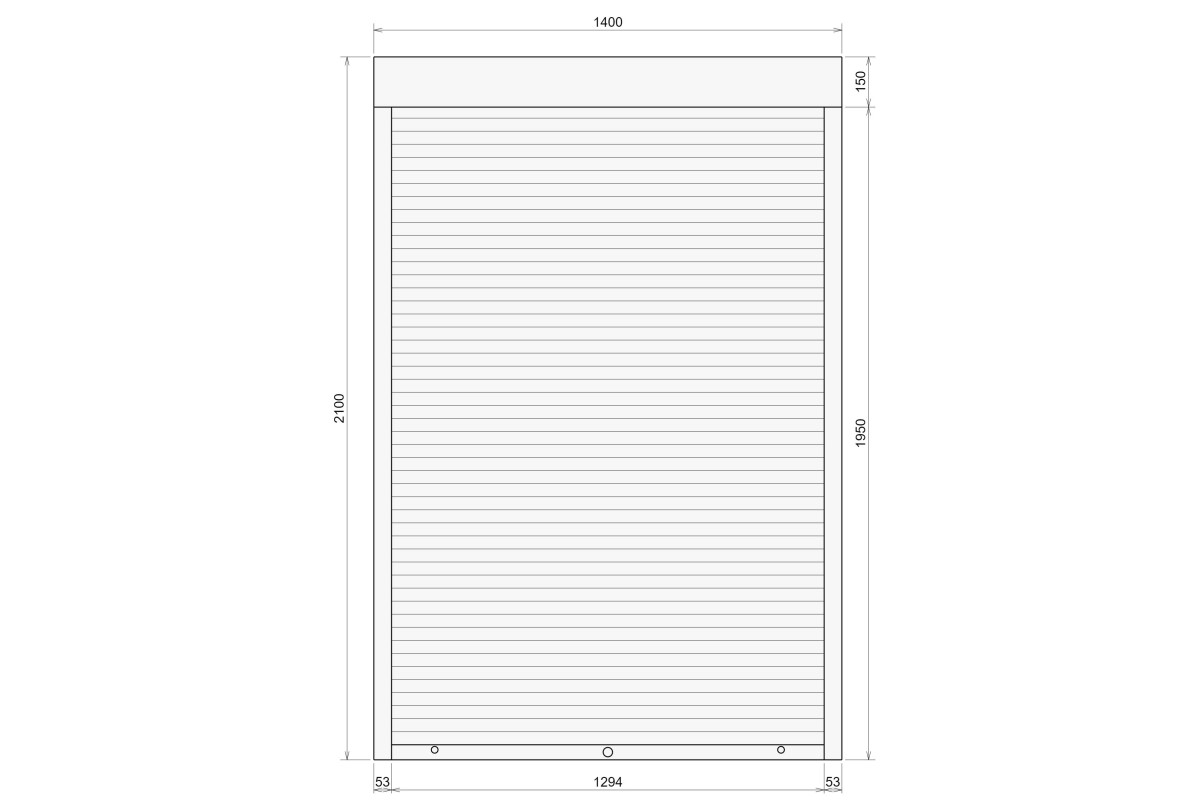 Защитные алюминиевые ролеты Comfort Line 1400-2100 мм P55