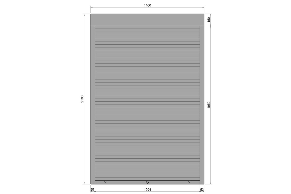 Защитные алюминиевые ролеты Comfort Line 1400-2100 мм P55