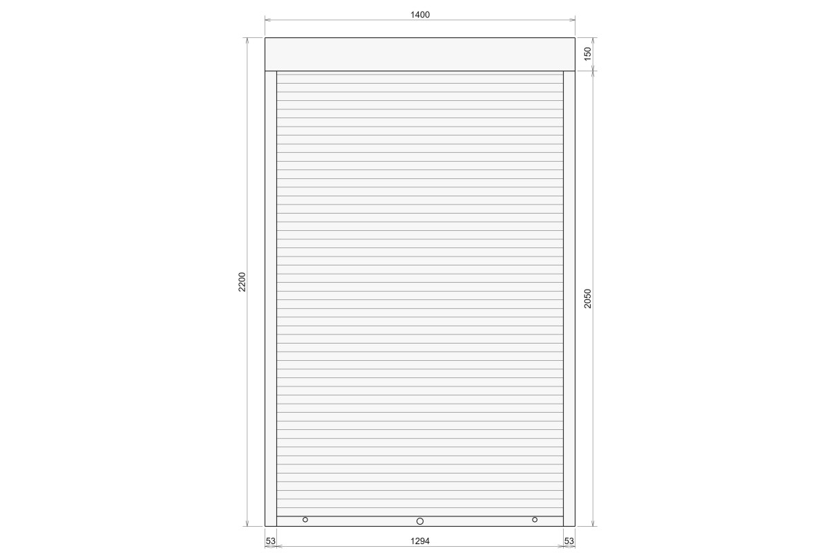 Защитные алюминиевые ролеты Comfort Line 1400-2200 мм P55