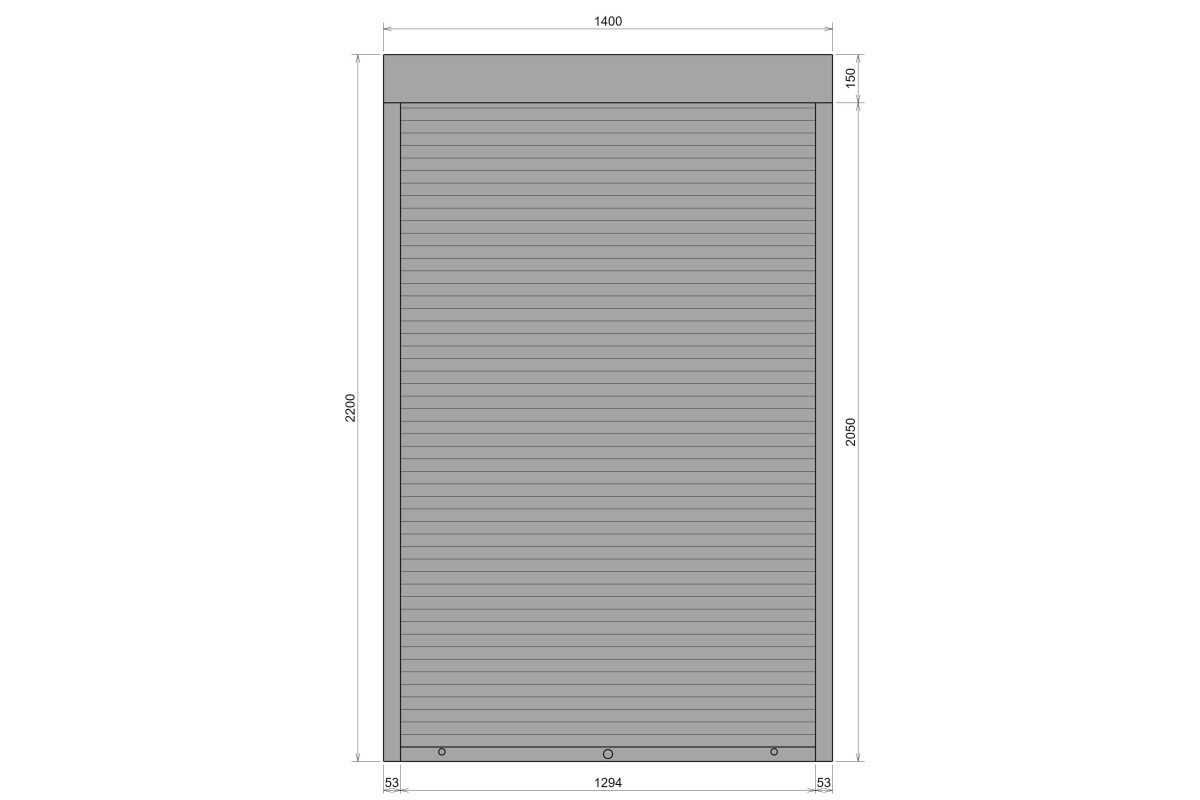 Защитные алюминиевые ролеты Comfort Line 1400-2200 мм P55