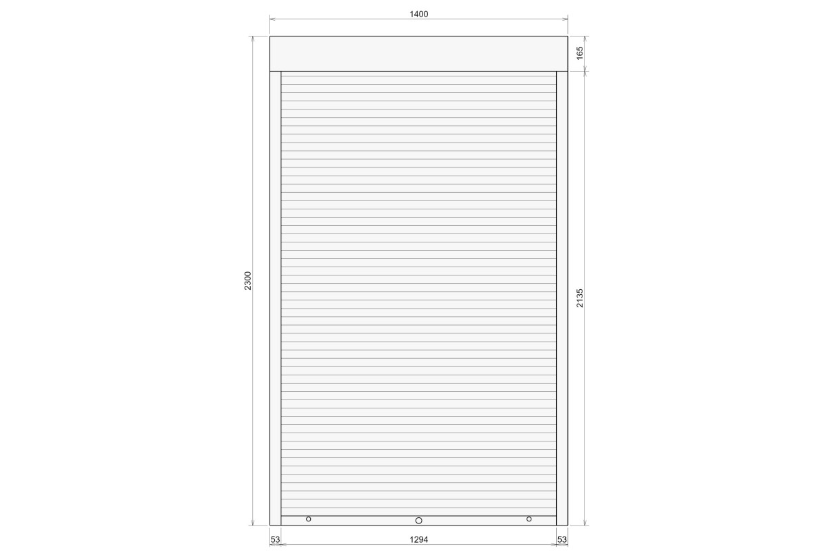 Защитные алюминиевые ролеты Comfort Line 1400-2300 мм P55