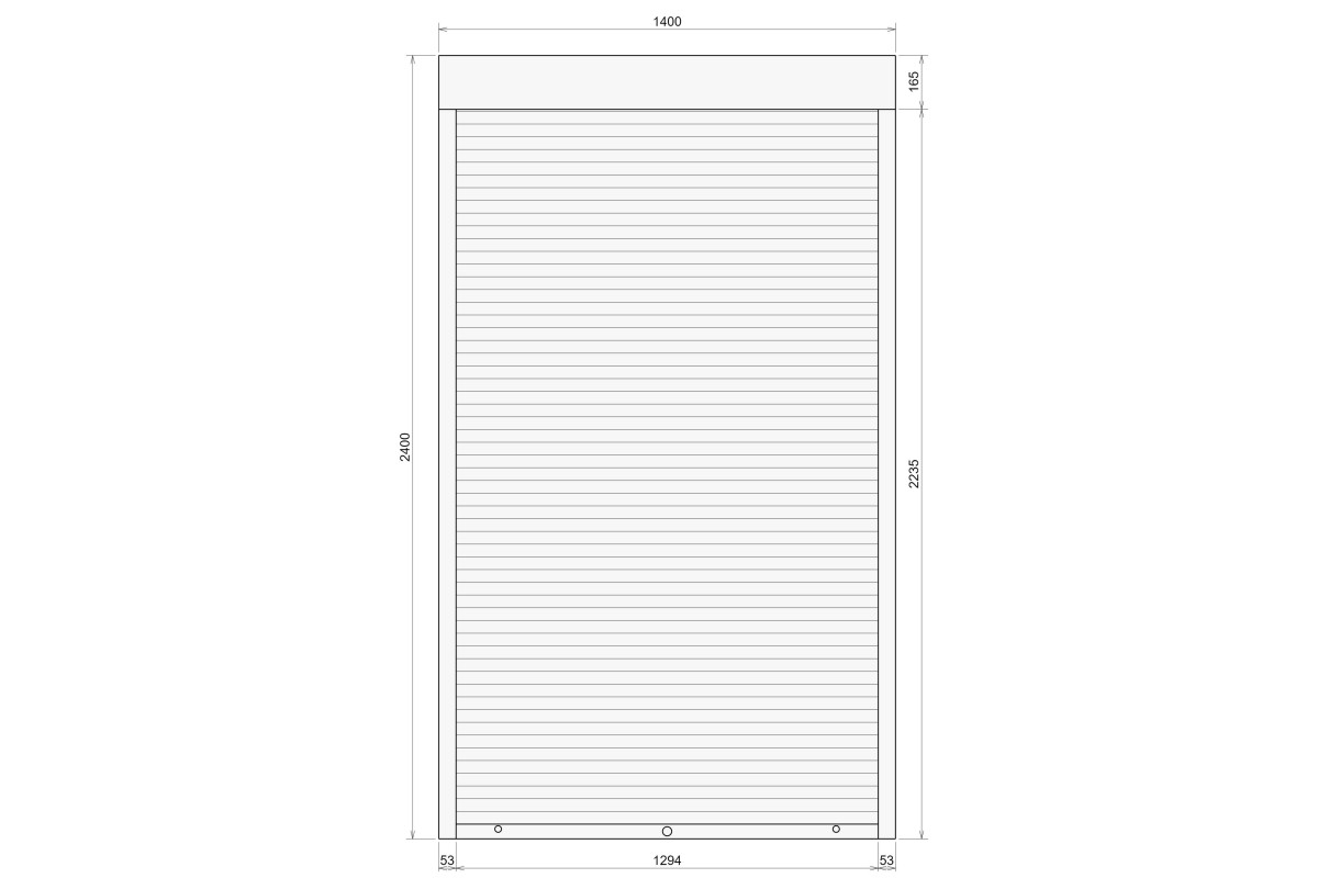Защитные алюминиевые ролеты Comfort Line 1400-2400 мм P55
