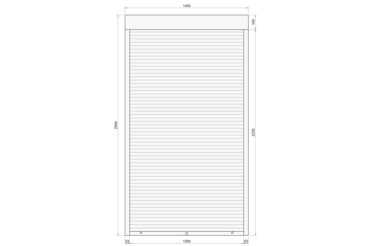 Защитные алюминиевые ролеты Comfort Line 1400-2500 мм P55