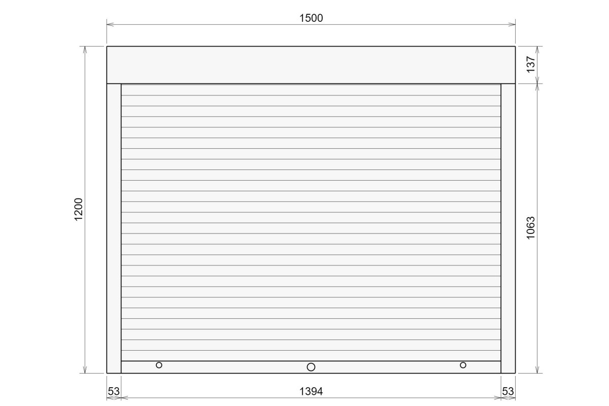 Защитные алюминиевые ролеты Comfort Line 1500-1200 мм P55