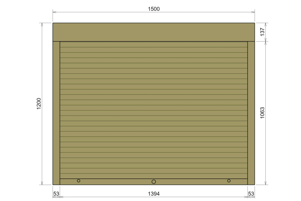 Защитные алюминиевые ролеты Comfort Line 1500-1200 мм P55