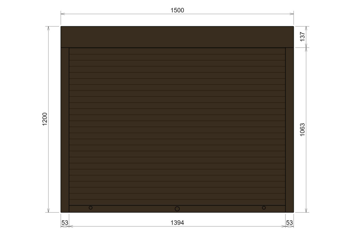 Защитные алюминиевые ролеты Comfort Line 1500-1200 мм P55