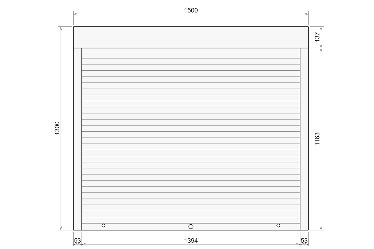 Защитные алюминиевые ролеты Comfort Line 1500-1300 мм P55